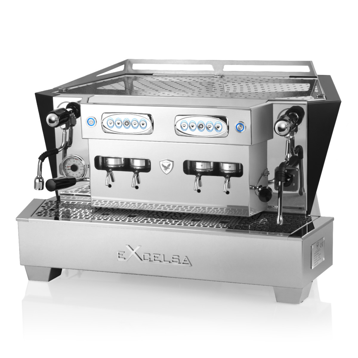 Macchina da caffè Excelsa Flytek - vista frontale - colore nero
