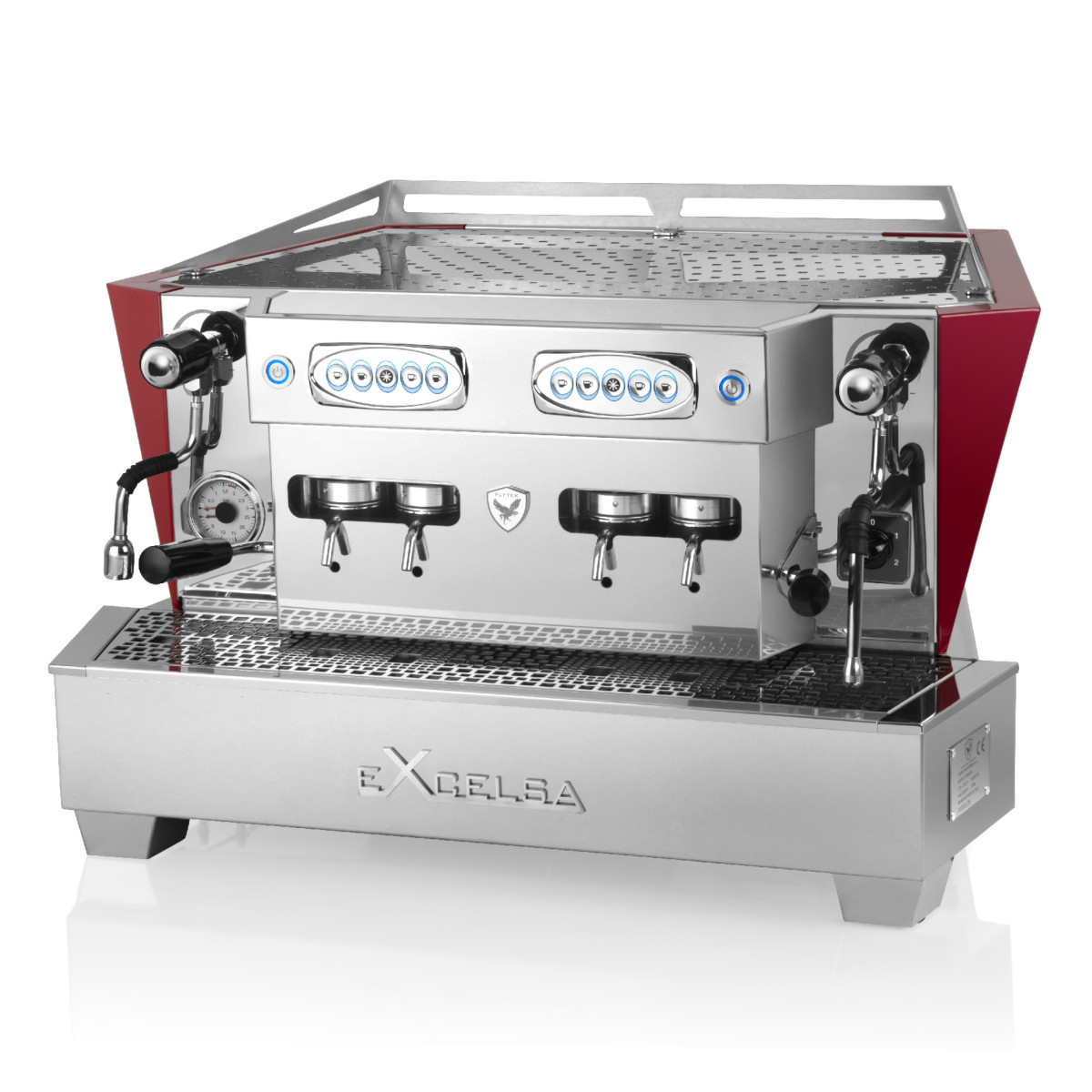 Macchina da caffè Excelsa Flytek - vista frontale - colore rosso