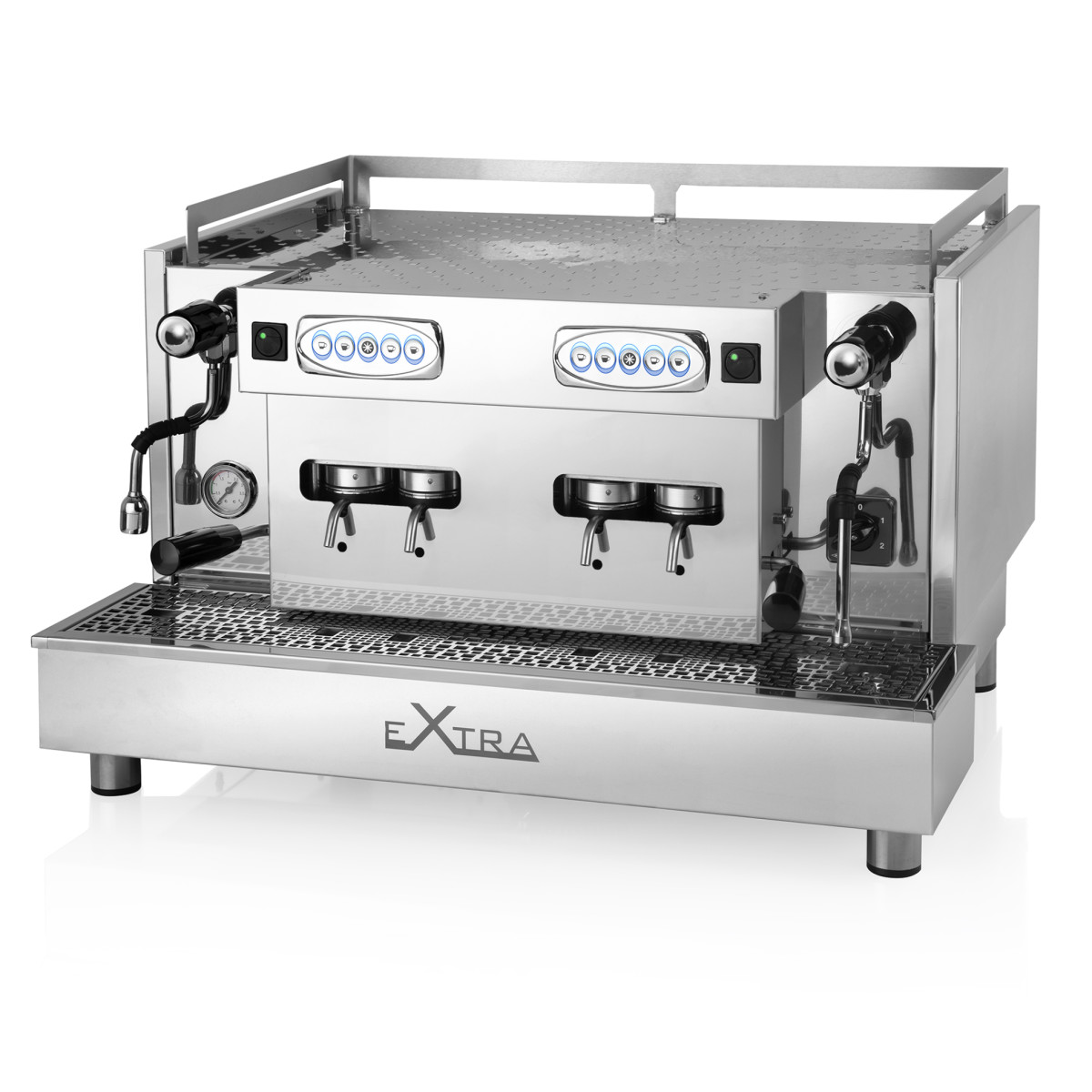 Extra Flytek Kaffemachine - Vorderseite - inox