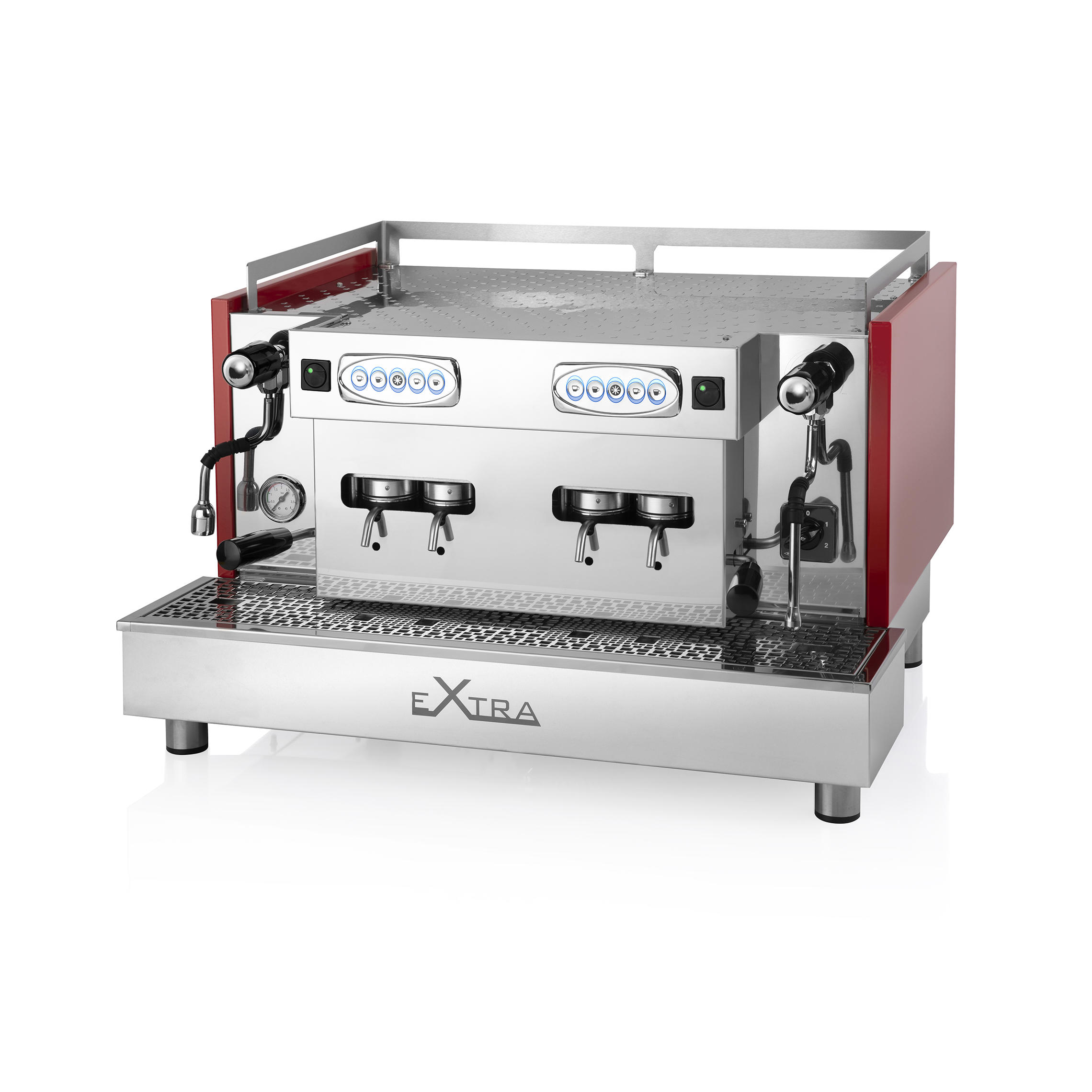 Extra Flytek Kaffemachine - Vorderseite - rot